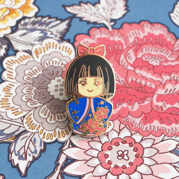 Kokeshi Hard Enamel Pin